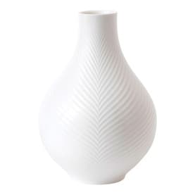 White Folia Bulb Vase 23cm