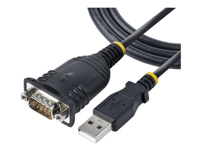 STARTECH.COM - StarTech 3ft (1m) USB to Serial Cable, DB9 Male RS232 to USB Converter, USB to Serial Adapter for PLC/Printer/Scanner/Network Switches, USB to COM Port Adapter - Prolific IC, Automatic Handshake, Windows/macOS (1P3FP-USB-SERIAL)