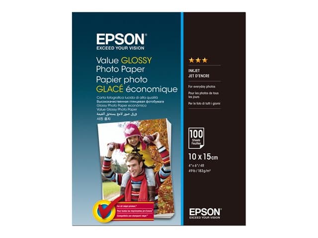 EPSON - Value - photo paper - glossy - 100 sheet(s) - 100 x 150 mm - 183 g/m²