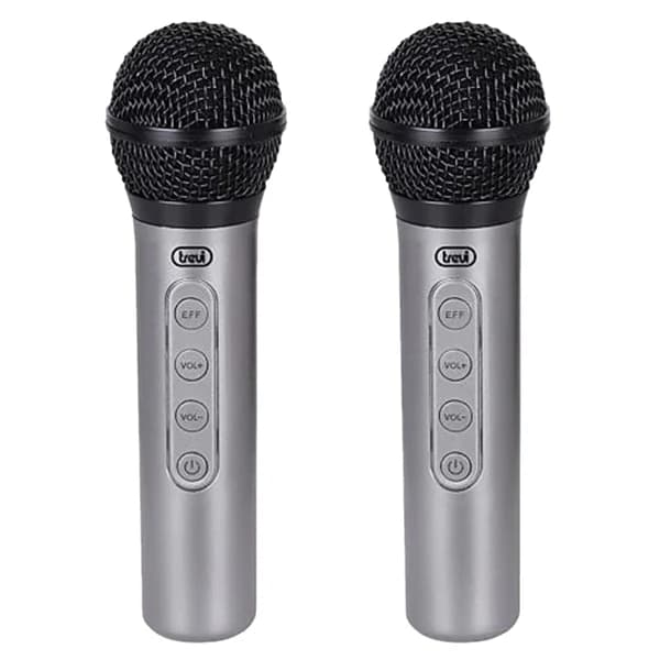 Trevi Draadloze EM415 2.4GHz Wireless Microphone Set - Grey | 039718