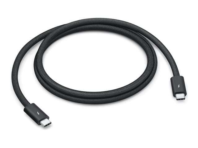 APPLE - Thunderbolt 5 Pro - Thunderbolt cable - USB-C (M) to USB-C (M) - USB4 / Thunderbolt 3 / Thunderbolt 4 / Thunderbolt 5 / DisplayPort 2.1 - 1 m - passive, Daisy chain support - black