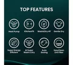 HISENSE KitchenFit 5i Series WD5I1245BWRH WiFi-enabled 12 kg Heat Pump Washer Dryer - White