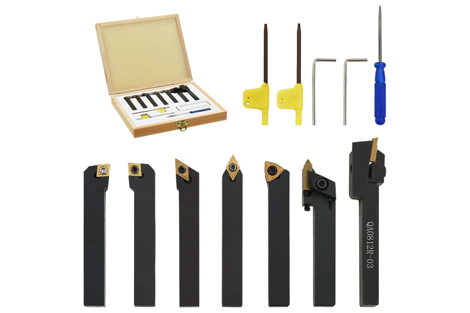 vidaXL Indexable Turning Tool Set