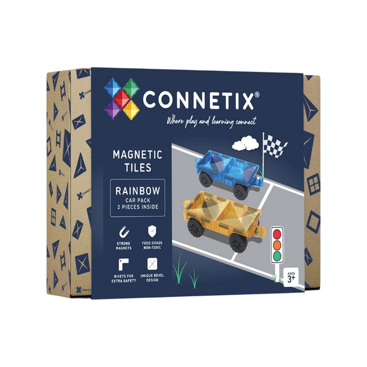 Magnetic Tiles: Rainbow Car Pack