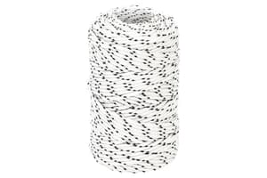 vidaXL 152743 Braided Boat Rope White 2mmx100 M Polyester