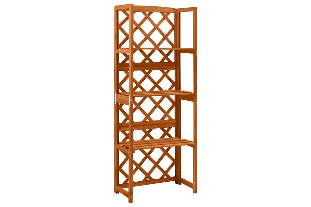 vidaXL 316409 Trellis With Shelves 55x30x140cm Solid Fir Wood