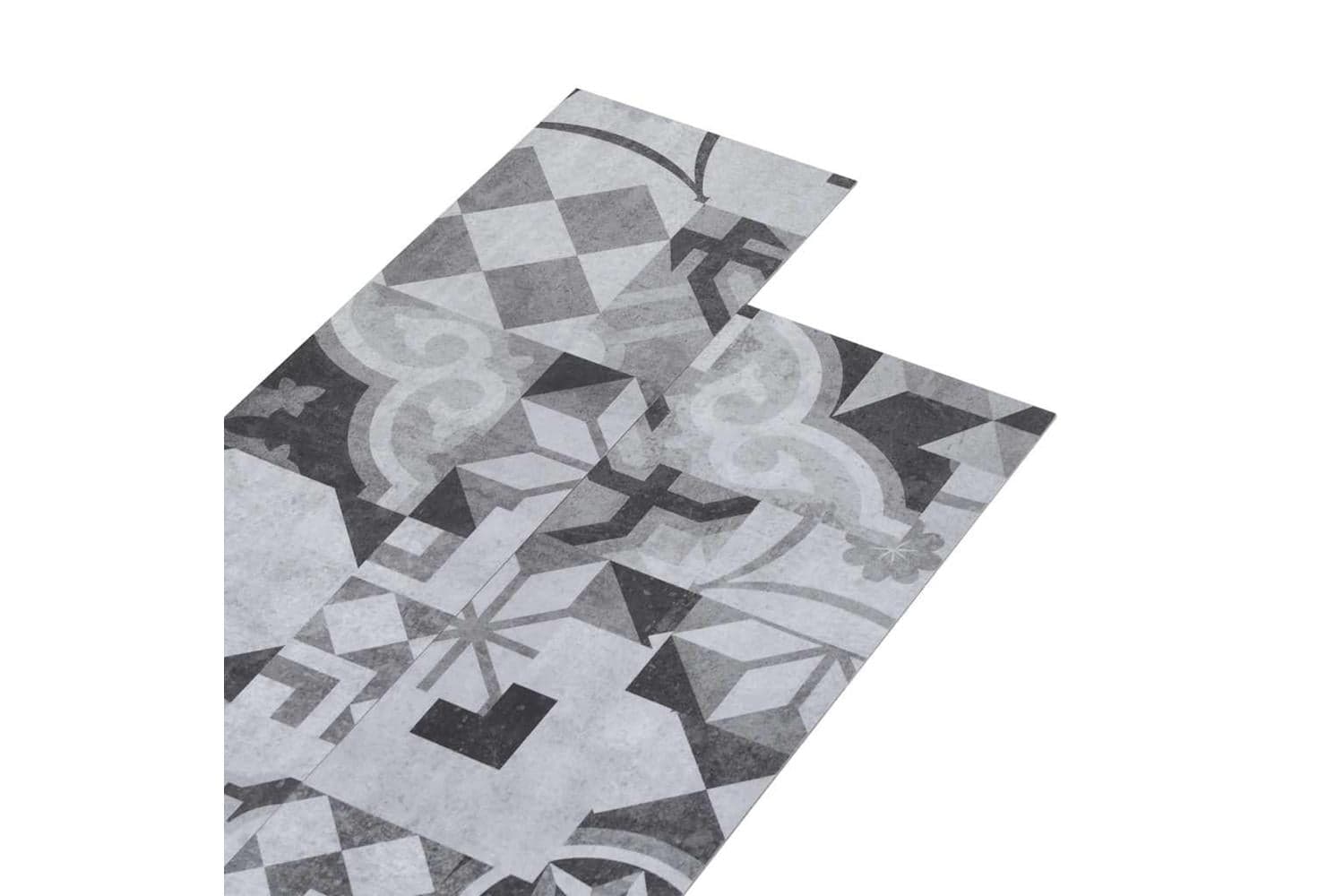 Vidaxl Pvc Flooring Planks 4.46 Sq M 3 Mm Self-adhesive Grey Pattern