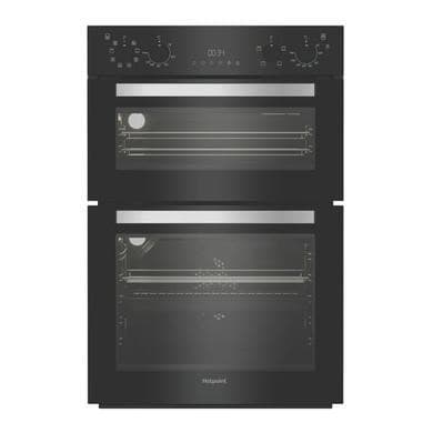 Refurbished Hotpoint DIH82GB Built-In Electric Double Oven - Black