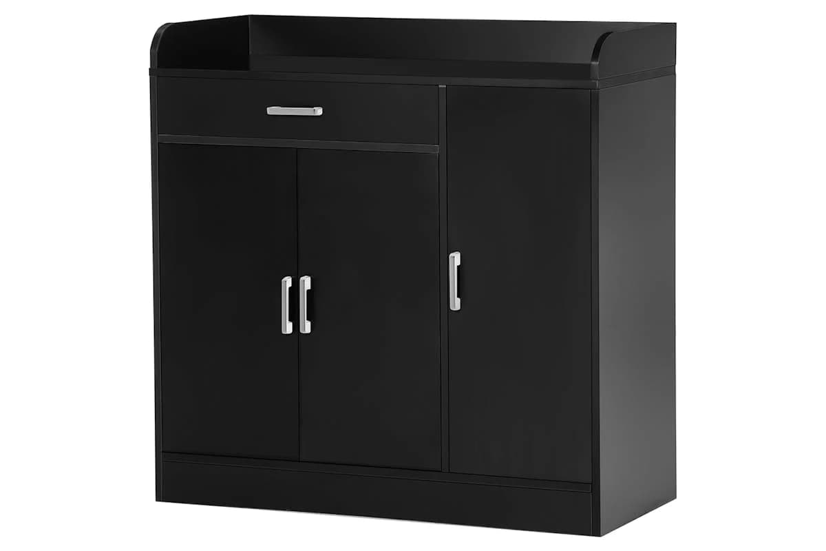 Homcom 3 Doors Sideboard | Storage Cabinet | Black
