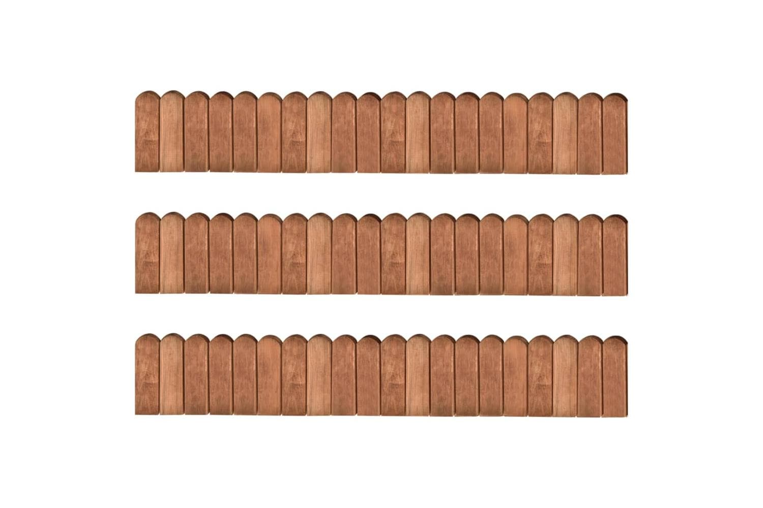 vidaXL Border Rolls 3 Pcs 120cm Impregnated Pinewood
