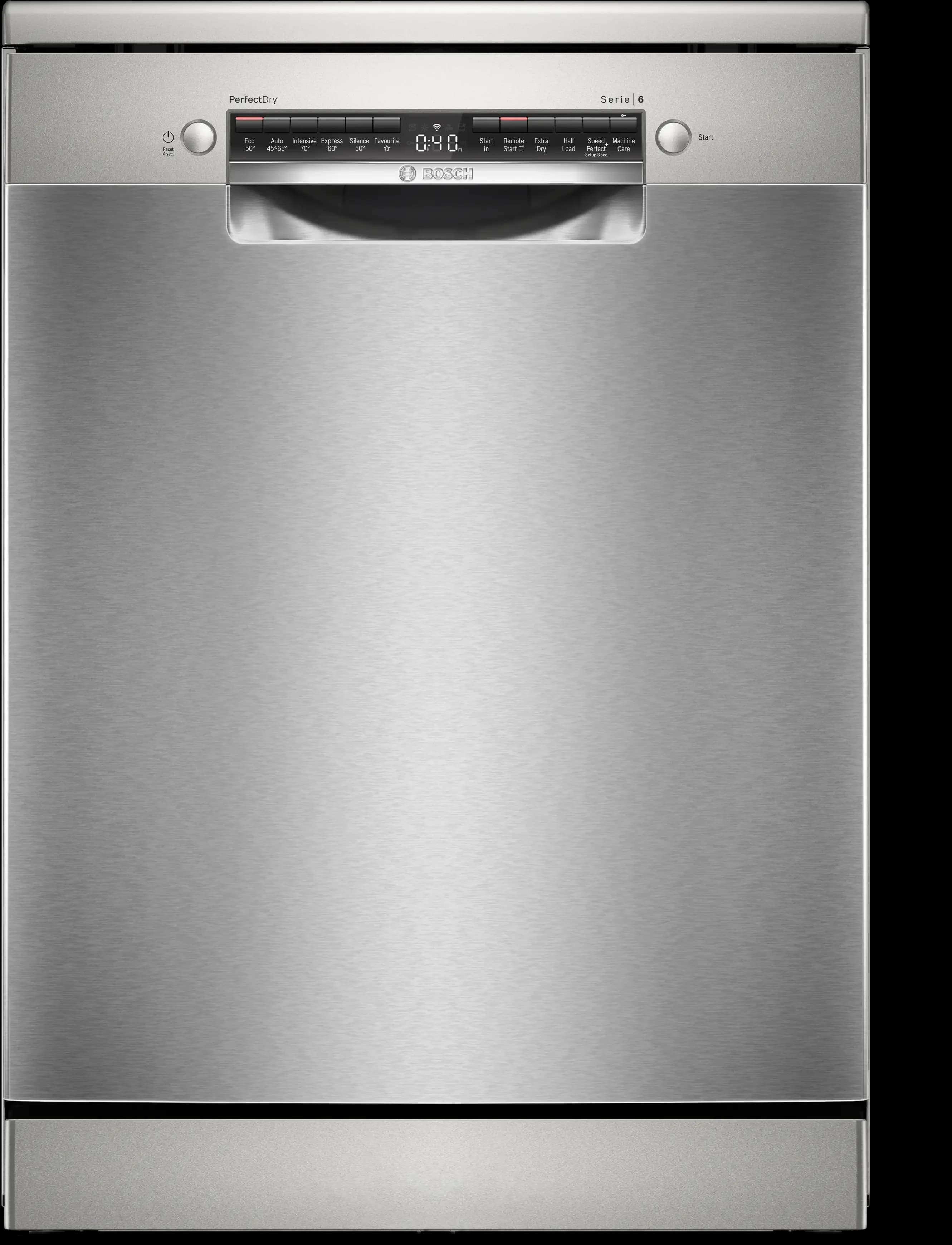 Bosch Series 6 60CM Freestanding Standard Dishwasher - Brushed Steel | SMS6ZCI10G