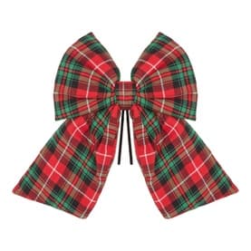 Green Tartan Tree Bow 17in