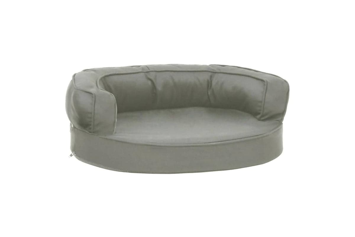 Ergonomic Dog Bed Mattress 60x42 Cm Linen Look Grey