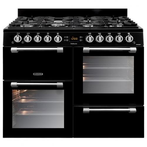 LEISURE 100CM COOKMASTER RANGE COOKER DUAL FUEL - BLACK
