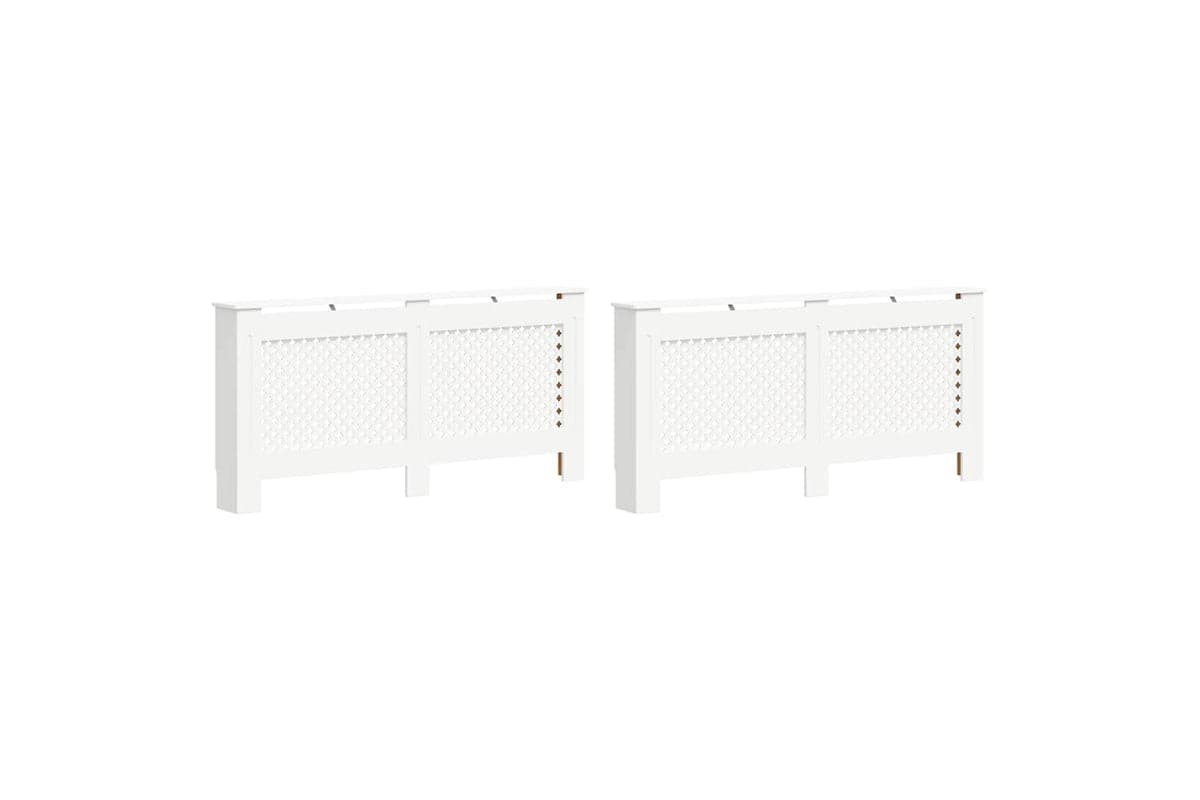 vidaXL 3051379 Radiator Covers 2 Pcs White 172x19x81.5cm Mdf