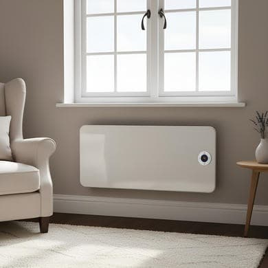 electriQ 2000W Smart Wall Mountable Panel Heater with Thermostat and Weekly Timer - Bathroom Safe