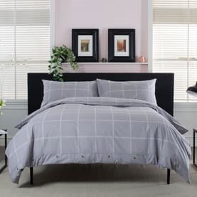 Crossley Heath Duvet Set Grey/White