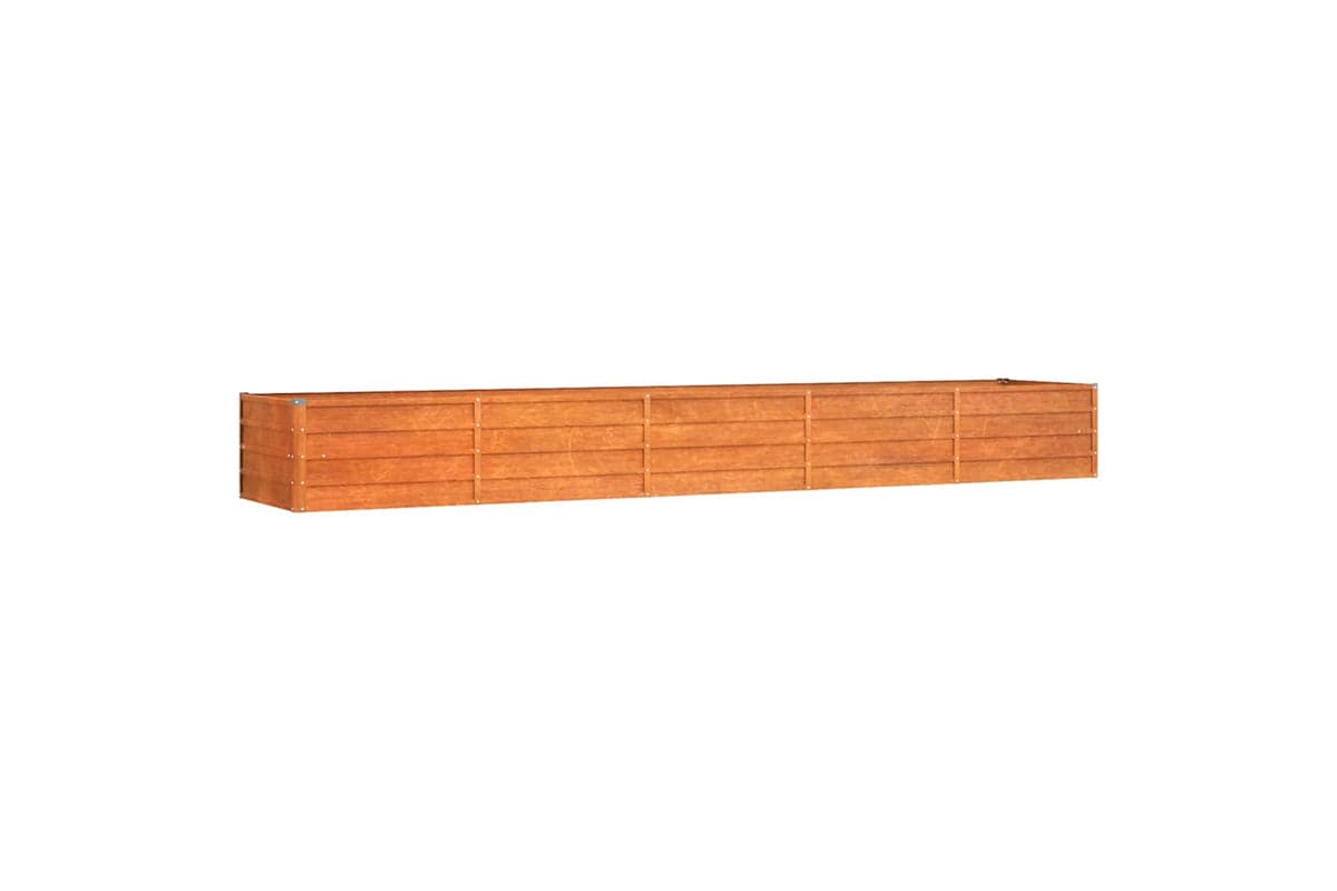 Vidaxl Garden Raised Bed Rusty 400x80x45 Cm Corten Steel