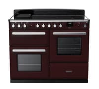 Rangemaster Estel Deluxe 110cm Induction Range Cooker - Bordeaux with Chrome Trim | ESDLO110EIPBOR/CM1