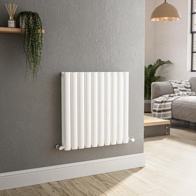 Sorrento White Horizontal Oval Designer Radiator