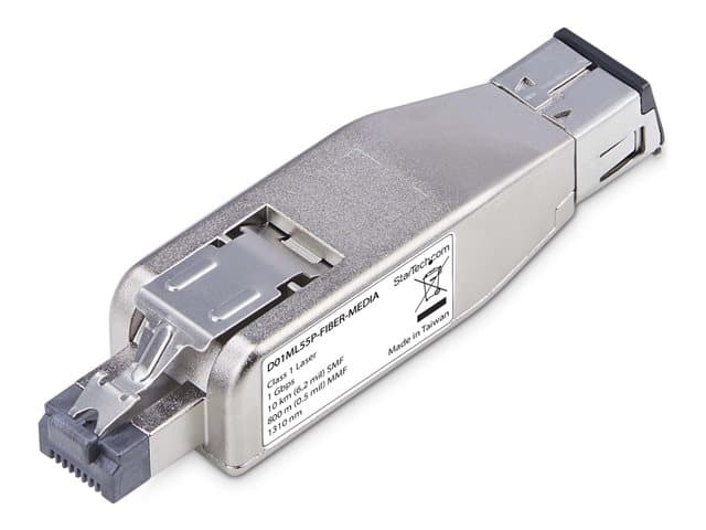 STARTECH.COM - Startech Gigabit Fiber to RJ45 Ethernet Media Converter, Micro Mini - Fibre media converter - 1GbE - 1000Base-LX, 1000Base-T - RJ-45 / LC single-mode / LC multi-mode - up to 10 km - 1310 nm - TAA Compliant - for P/N: 50FIBLCLC10, 50FIBLCLC15, N6PATCH6BL,