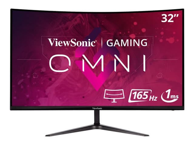VIEWSONIC - VX3218-PC-MHD - Gaming - LED monitor - gaming - curved - 32" - 1920 x 1080 Full HD (1080p) @ 165 Hz - VA - 300 cd/m² - 4000:1 - 1 ms - 2xHDMI, DisplayPort - speakers