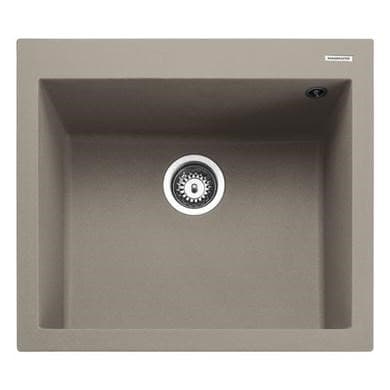 Rangemaster Oridian Single Bowl Inset Granite Kitchen Sink - Pebble