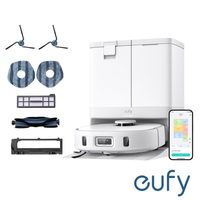 Eufy X10 Pro Omni Bundle T2351221, Robot Vacuum Cleaner, White