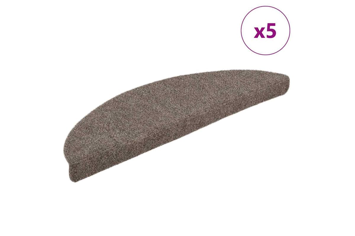 vidaXL 149692 Self-adhesive Stair Mats 5 Pcs Cream 56x17x3cm Needle Punch