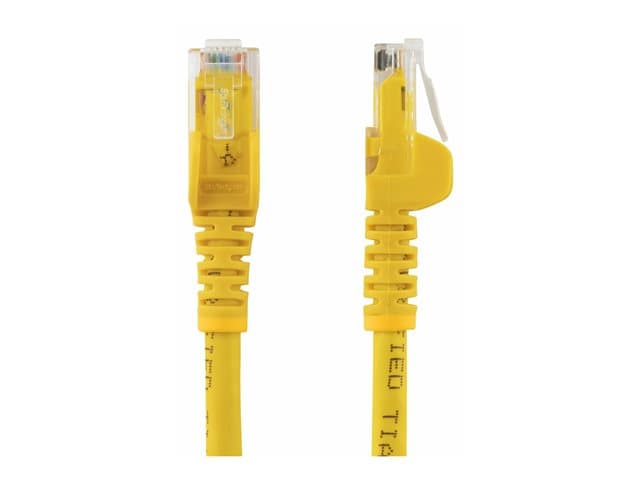 STARTECH.COM - Startech 1m CAT6 Ethernet Cable, 10 Gigabit Snagless RJ45 650MHz 100W PoE Patch Cord, CAT 6 10GbE UTP Network Cable w/Strain Relief, Yellow, Wiring is UL Certified/TIA - Category 6 - 24AWG (N6PATC1MYL) - patch cable - 1 m - yellow