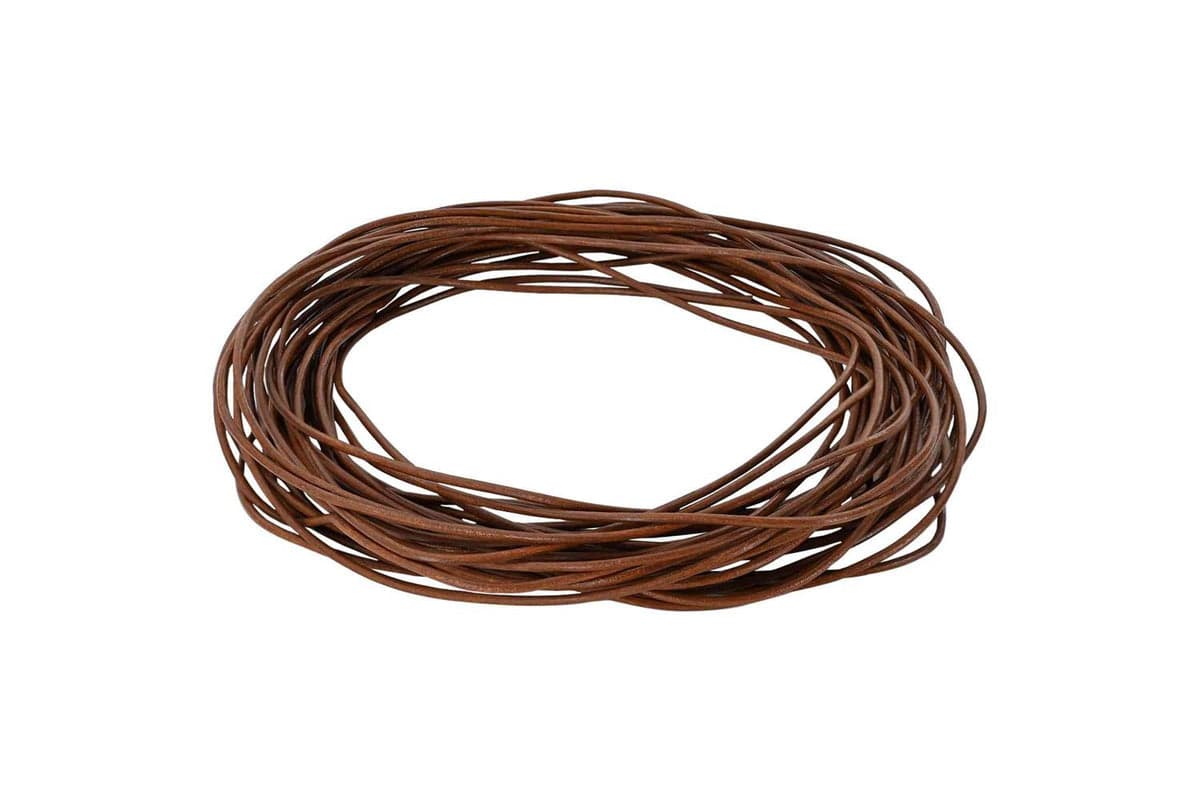 Vidaxl Leather Cord 1 Light Brown 15 Mm X 50 M Leather