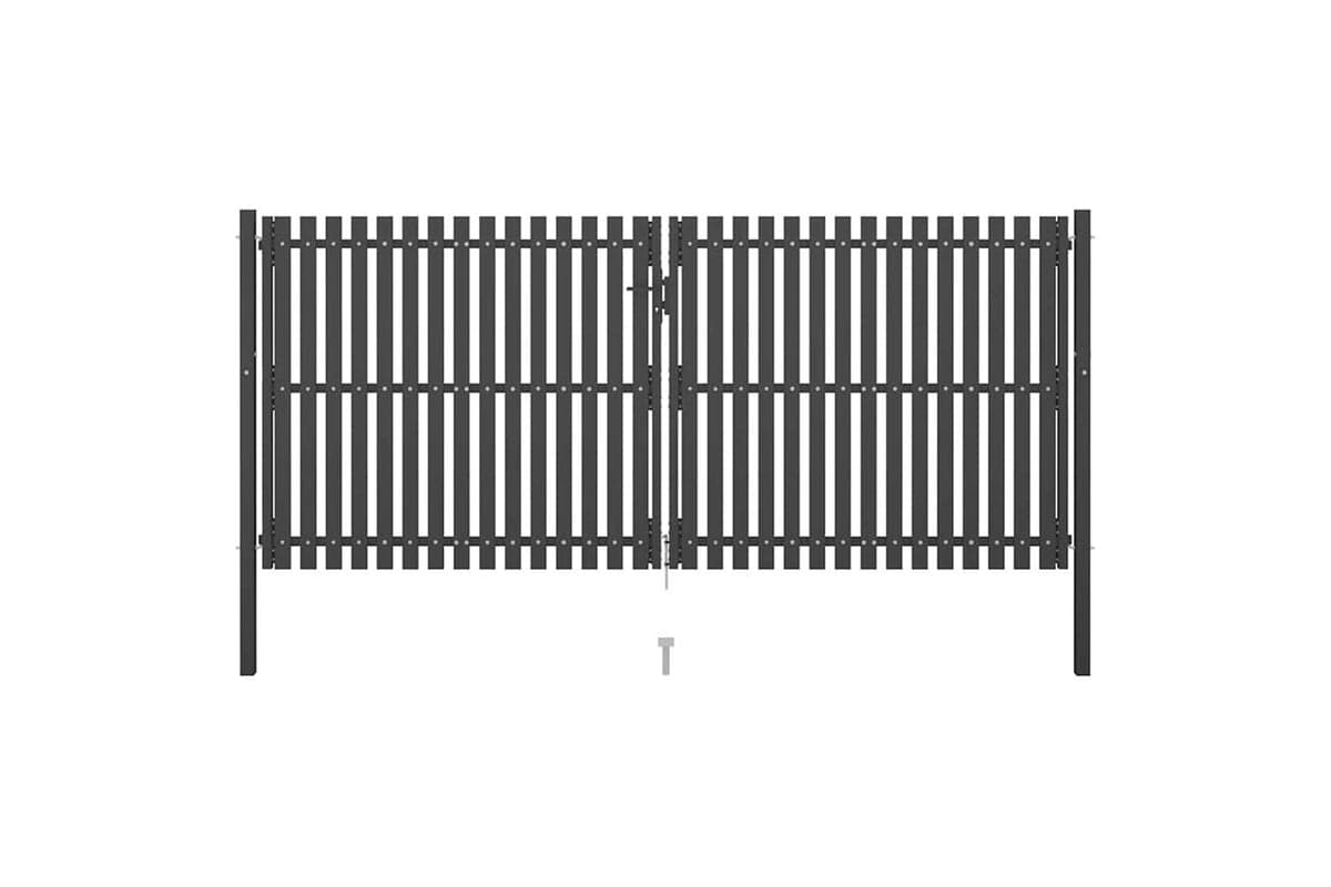 Vidaxl 146336 Garden Fence Gate Steel 4x2 M Anthracite