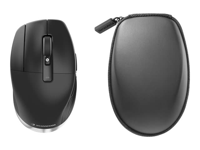 3DCONNEXION - CadMouse Pro Wireless Left - Mouse - ergonomic - left-handed - 7 buttons - wireless - Bluetooth, 2.4 GHz, USB-C - USB wireless receiver