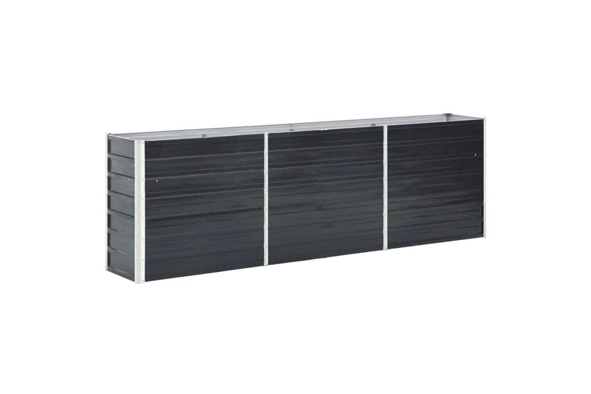 vidaXL 47043 Garden Raised Bed Galvanised Steel 240x40x77cm Anthracite