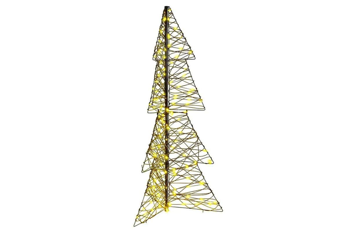 Vidaxl Christmas Tree With 160 Leds Warm White 150 Cm Rattan