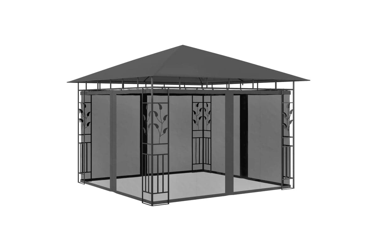 Vidaxl 47972 Gazebo With Mosquito Net 3x3x2.73 M Anthracite