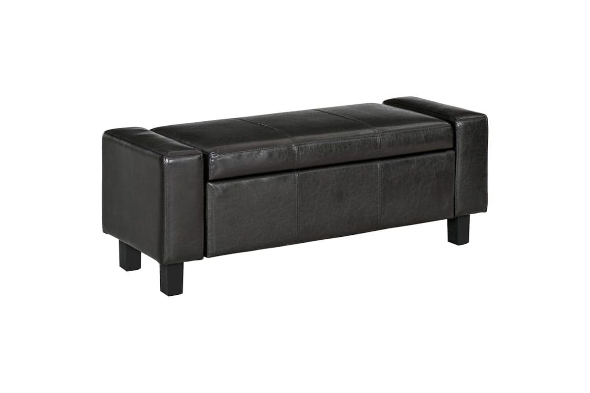 Homcom | 833-161v70 | Pu Leather Upholstered Flip Storage Ottoman