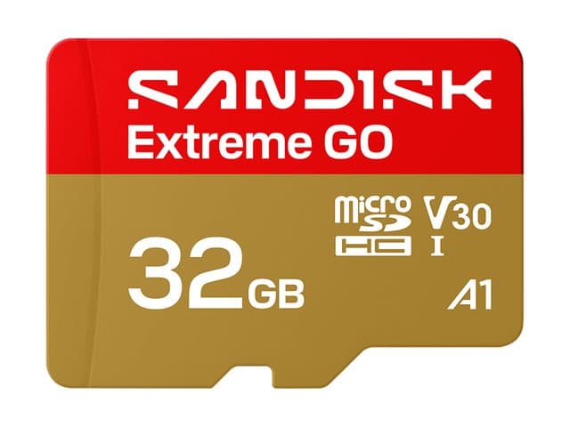 SANDISK - Extreme Go - Flash memory card - 32 GB - A1 / Video Class V30 / UHS-I U3 - microSDHC UHS-I