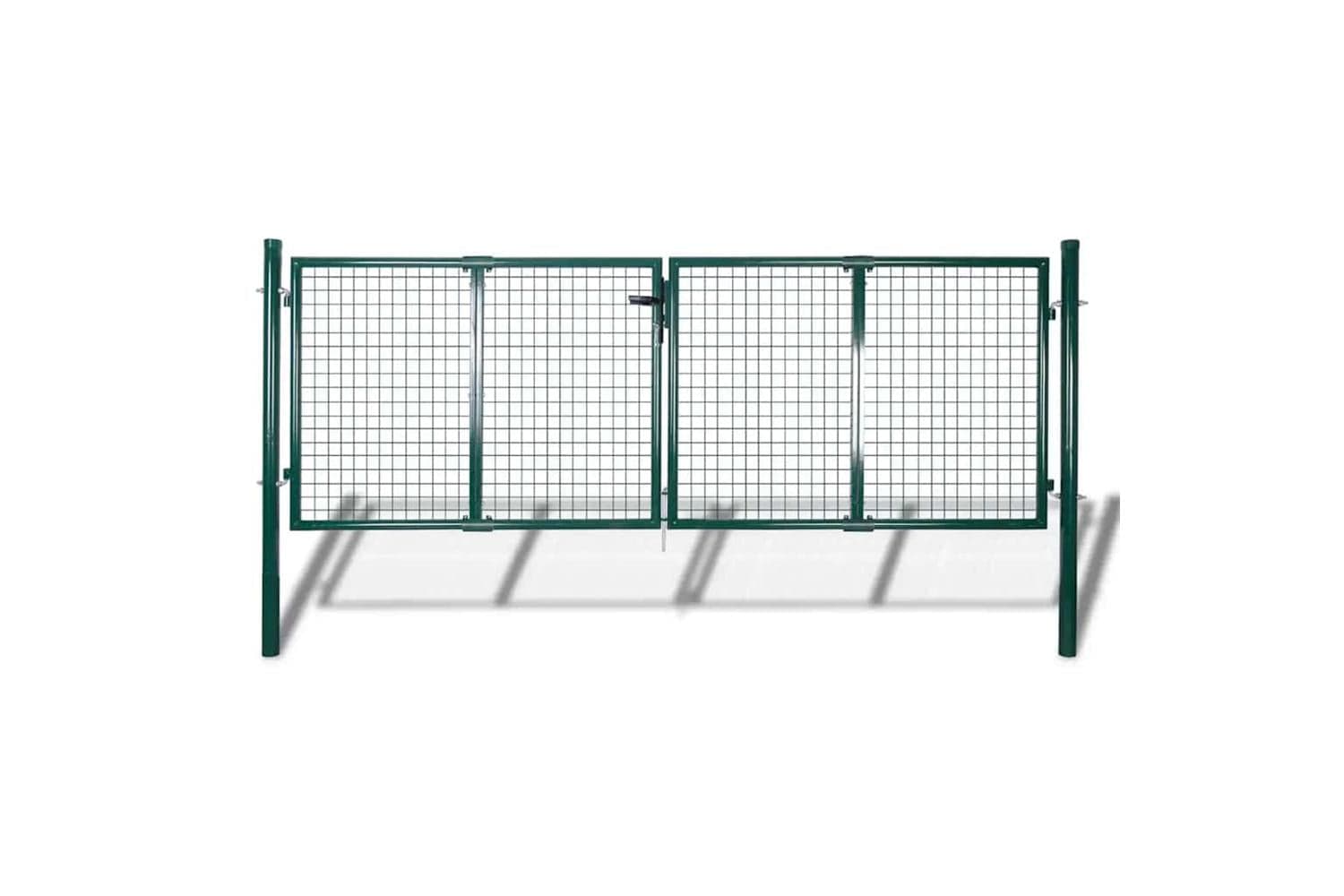vidaXL 42979 Fence Gate Steel 306x150cm Green