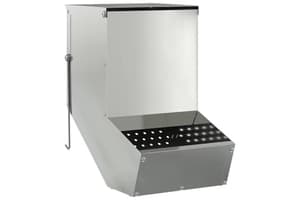 Vidaxl Rabbit Feeder Silver 175 X 26 X 285 Cm Galvanised Steel