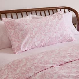 300 Thread Count Pink Magnolia King Pillowcase Set