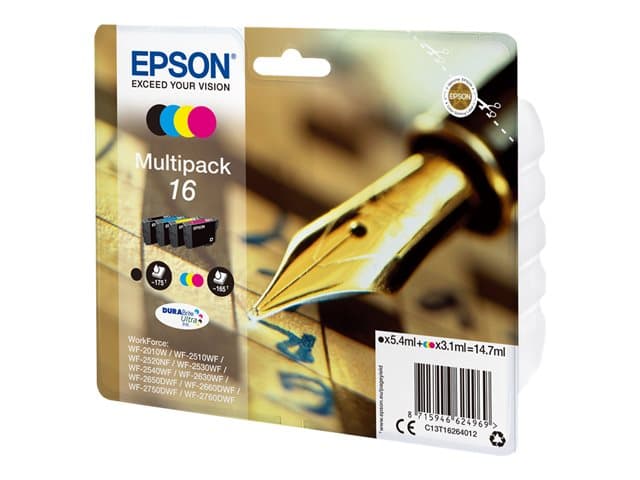 EPSON - 16 Multipack - 4-pack - black, yellow, cyan, magenta - original - ink cartridge
