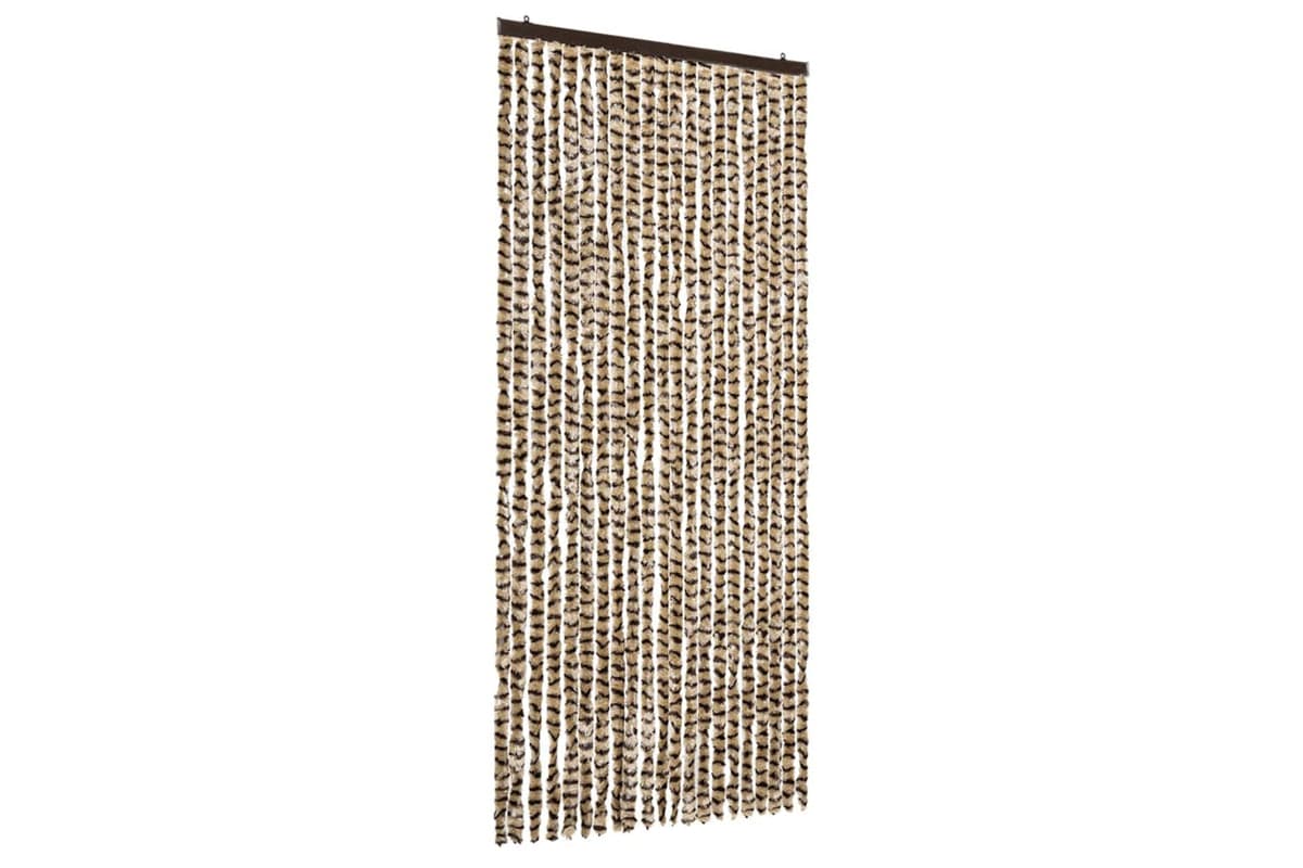 vidaXL Insect Curtain Beige And Brown 90x220cm Chenille