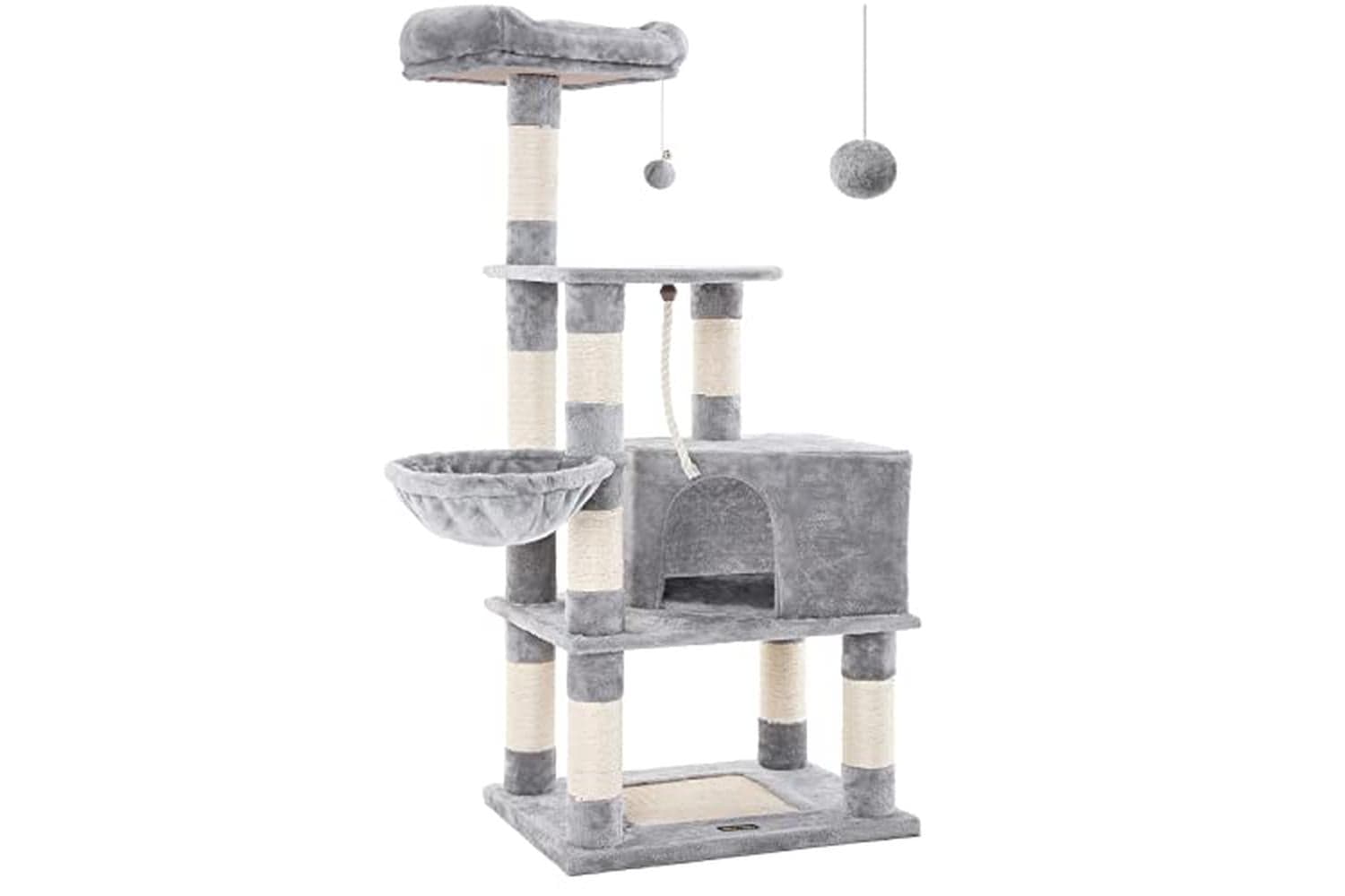 Feandrea PCT60W High Tower Scratching Post Cat Tree | Light Grey