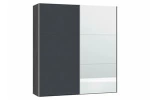 Zermatt Wardrobe | Grey Matt & Mirror | 2m
