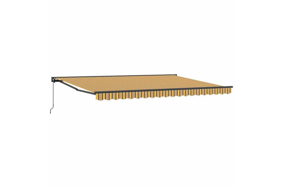 Vidaxl Retractable Awning Manual Multicolour Stripe 450x300 Cm Fabric