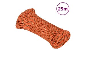 vidaXL 152645 Boat Rope Orange 4mm 25 M Polypropylene