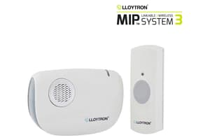 Lloytron MIP3 Ding Dong Battery Operated Door Chime Kit | White