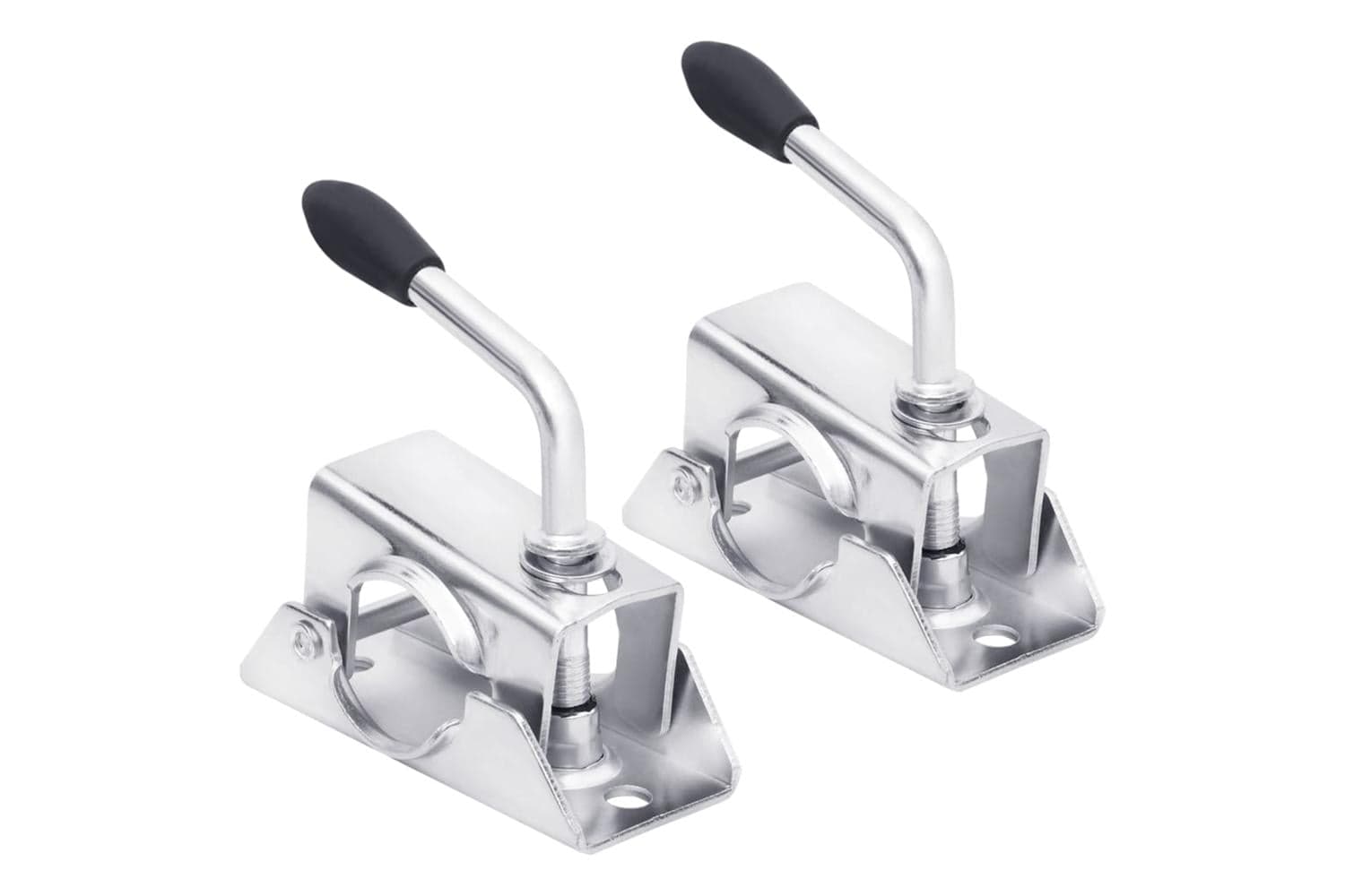 vidaXL 152245 Jockey Wheel Clamps 2 Pcs 13.5x6.5x14cm Galvanised Steel