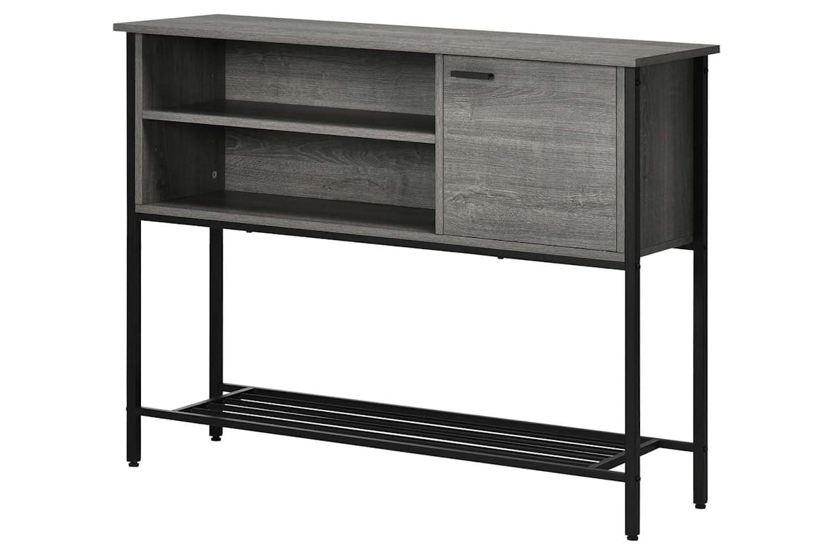 Homcom Console Table with Cabinet | Grey & Black